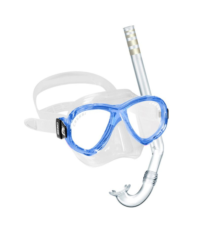 Kit de masque Cressi Perla Enfant Bleu