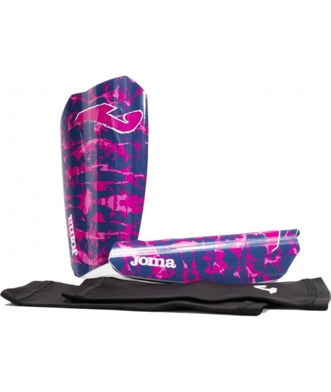 Protège-tibias football Joma de Spartan Navy/Pink