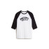 T-shirt Vans Style 76 Raglan Blanc/Noir Homme