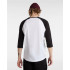 T-shirt Vans Style 76 Raglan Blanc/Noir Homme