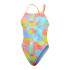 Maillot de bain Natation Speedo Femme de Allover Digital V-Back Bleu/Coral