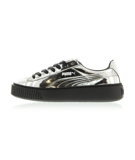 Chaussures Femmes Puma Sportswear Basket Platform Metallic