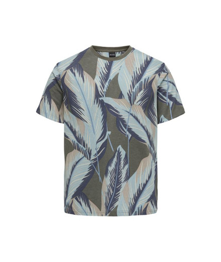 T-shirt Only & Sons Onskobe Reg Banana Leaf Olive Night...