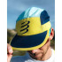 Casquette Running de Compressport 5 Panel Light Eggshell Blue/Green