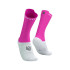 Chaussettes cyclisme de Compressport Pro Racing v4.0 Bike Blanc/Rose