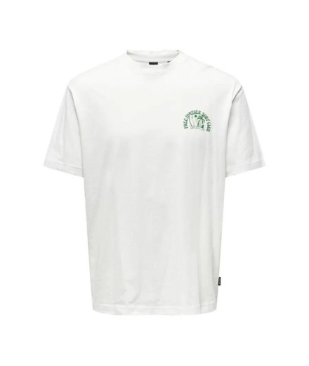 T-shirt Homme Only & Sons Onskylan Rlx Icon Cloud Dancer...