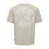 T-shirt Homme Only & Sons Onskylan Rlx Icon Silver Lining Beige