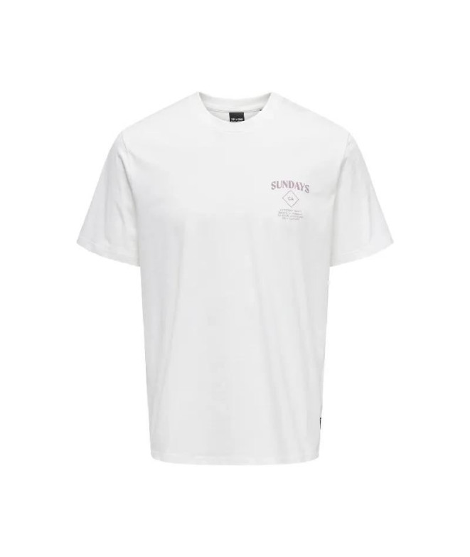 T-shirt Only & Sons Onskye Reg Photo Sundays Homme