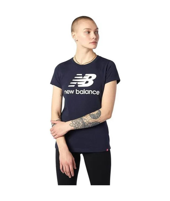 T-shirt New Balance Essentials Logo empilé...