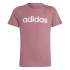 T-shirt adidas Fille Essentials - Coupe cintrée en coton avec logo linéaire - Rose