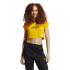 T-shirt adidas Femme Tiro Cut 3 Band Cropped Orange