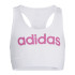 T-shirt adidas Haut Fille Essentials Logo linéaire en coton blanc