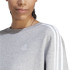 Sweat adidas Femme Essentials 3-Stripes Oversized Fleece Gris