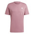 T-shirt adidas Homme Essentials Single Brodée Petit Logo Rose