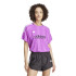 T-shirt adidas Femme Tiro Cut 3 Stripes Jacquard Boyfriend Purple