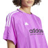 T-shirt adidas Femme Tiro Cut 3 Stripes Jacquard Boyfriend Purple