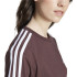 T-shirt adidas Haut Femme Essentials 3 Band Single Jersey Cropped Brown