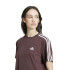 T-shirt adidas Haut Femme Essentials 3 Band Single Jersey Cropped Brown