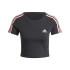 T-shirt adidas Femme Essentials 3 Bands Baby Noir