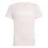 T-shirt adidas Fille Essentials - Coupe cintrée en coton avec logo linéaire - Rose