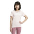 T-shirt adidas Fille Essentials - Coupe cintrée en coton avec logo linéaire - Rose