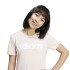T-shirt adidas Fille Essentials - Coupe cintrée en coton avec logo linéaire - Rose