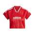 T-shirt adidas Femme Tiro Cut 3 Stripes Cropped Jersey Red