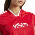 T-shirt adidas Femme Tiro Cut 3 Stripes Cropped Jersey Red