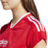 T-shirt adidas Femme Tiro Cut 3 Stripes Cropped Jersey Red