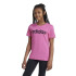 T-shirt adidas Fille Essentials - Coupe cintrée en coton avec logo linéaire - Rose
