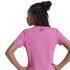 T-shirt adidas Fille Essentials - Coupe cintrée en coton avec logo linéaire - Rose