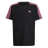 T-shirt adidas Fille Essentials 3-Stripes Cotton Loose Fit Boyfriend Noir