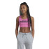 T-shirt adidas Haut Fille Essentials Logo linéaire en coton rose
