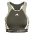 Brassiere de sport adidas Femme Techfit Medium Support High Neck Olive Green