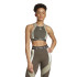 Brassiere de sport adidas Femme Techfit Medium Support High Neck Olive Green