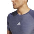 T-shirt Fitness Homme de Gym+ 3 Bandes Bleu