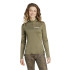 T-shirt Montagne adidas Femme by Terrex Multi Half Zip Longsleeve Olive Green