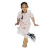 T-shirt adidas Enfant Little Essentials 3 bandes coton rose