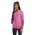 Veste adidas Fille Essentials Logo linéaire en coton Fullzip Rose