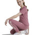 Collants adidas Fille Essentials Logo linéaire en coton rose