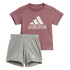 Ensemble adidas Enfant Essentials Coton biologique Logo et rose