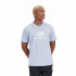 T-shirt New Balance Homme Essentials Logo empilé en coton bleu