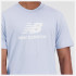 T-shirt New Balance Homme Essentials Logo empilé en coton bleu