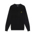 Sweat Lyle & Scott Cotton Merino Crew Noir