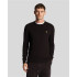 Sweat Lyle & Scott Cotton Merino Crew Noir