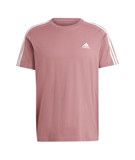 T-shirt adidas Homme Essentials Single Jersey 3-Stripes Rose