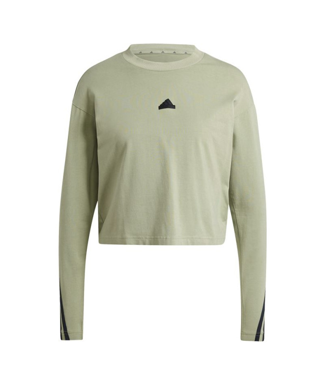 T-shirt adidas Femme Future Icons 3 Band Long...