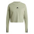 T-shirt adidas Femme Future Icons 3 Band Long Sleeve Green