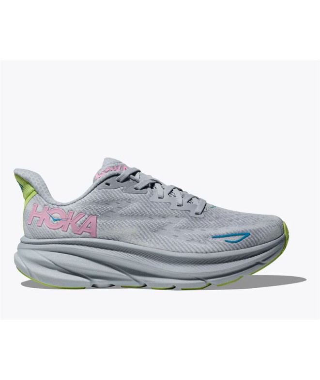 Chaussures Running de Hoka Clifton 9 Gris/Green...
