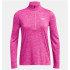 T-shirt Fitness Under Armour Femme de Tech 1/2 Zip- Twist Pink